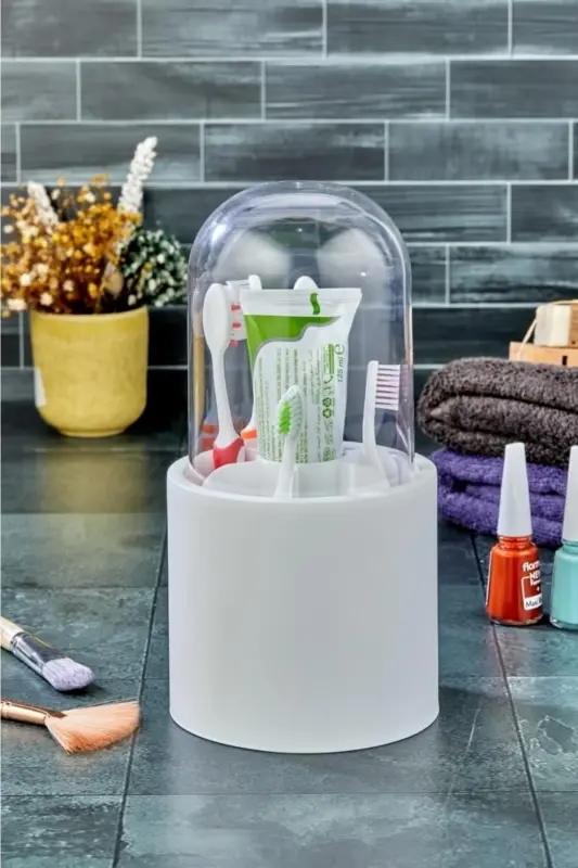 Multi-Purpose Organizer Toothbrush and Spoon Holder - 1