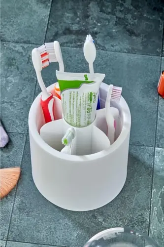 Multi-Purpose Organizer Toothbrush and Spoon Holder - 2
