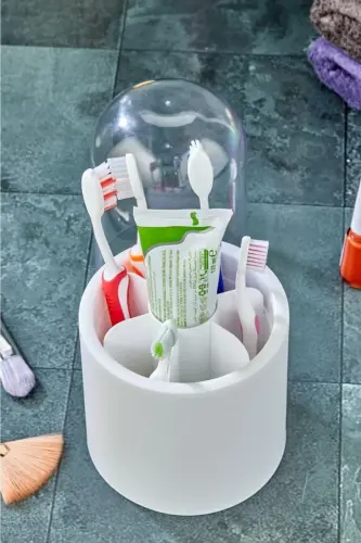Multi-Purpose Organizer Toothbrush and Spoon Holder - 5