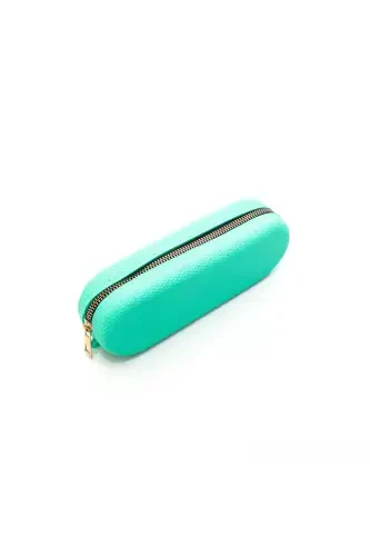 Multi-purpose silicone bag-pencil case-turquoise - 3