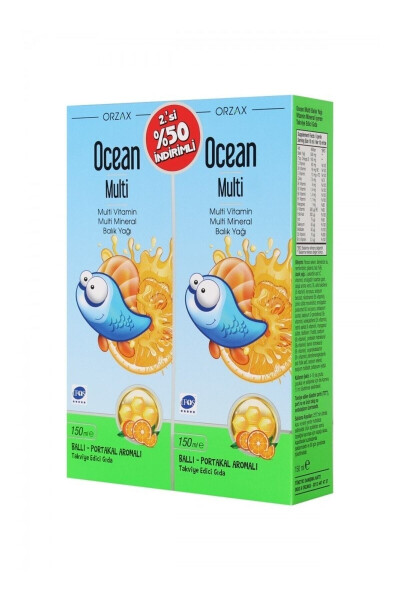 Мульти сироп с медом и апельсиновым ароматом рыбьего жира 2-й %50 - OCEAN