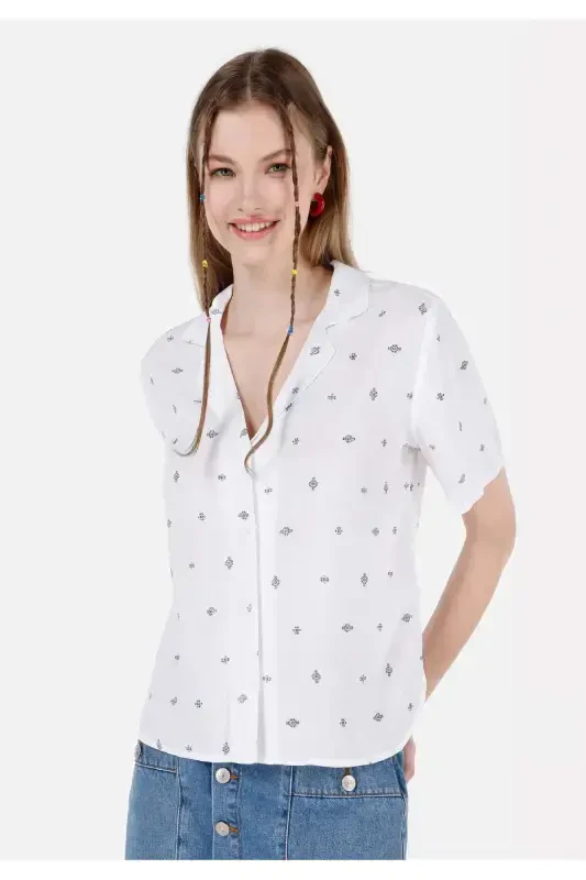 Multicolored women's shirt - 1