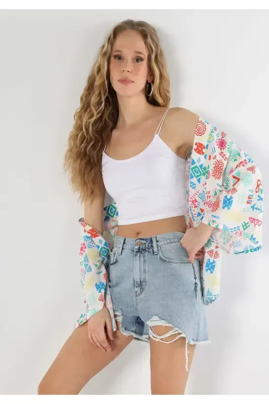 Multicolored women's shirt - 3