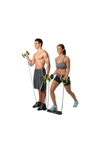 Siyah Multiflex Revo Pro Egzersiz Spor Aleti Tekerlekli Lastikli Karın - GENEL MARKALAR (1)