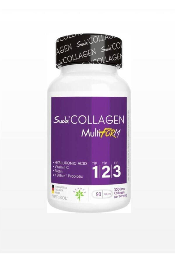 Multiform Collagen 90 Tablets Type 1 - Type 2 - Type 3 - 1 Billion Probiotic - Biotin - Vitamin C - 10