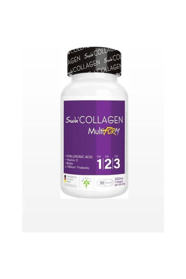 Multiform Collagen 90 Tablets Type 1 - Type 2 - Type 3 - 1 Billion Probiotic - Biotin - Vitamin C - 13