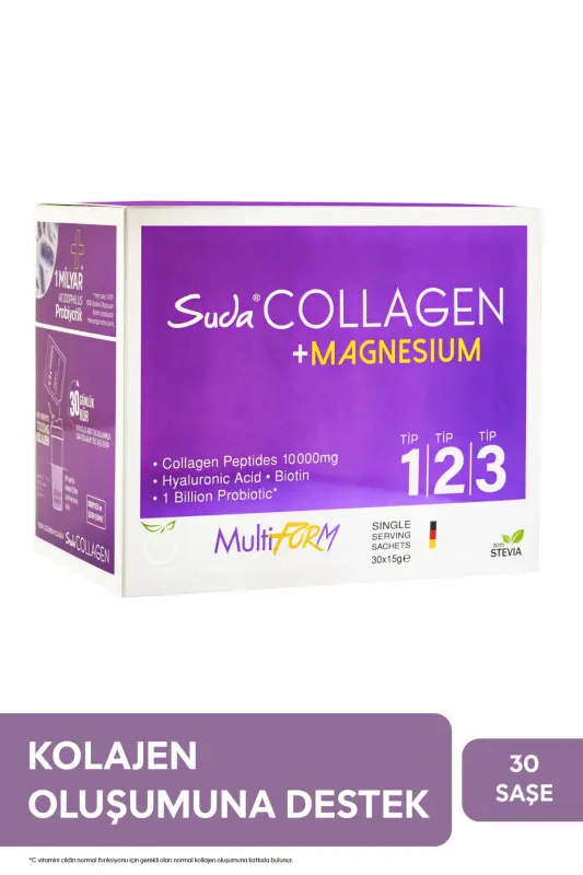 Мультиформ Тип 1 Тип 2 Тип 3 Коллаген & Магний 15gx30 Саше - SUDA COLLAGEN