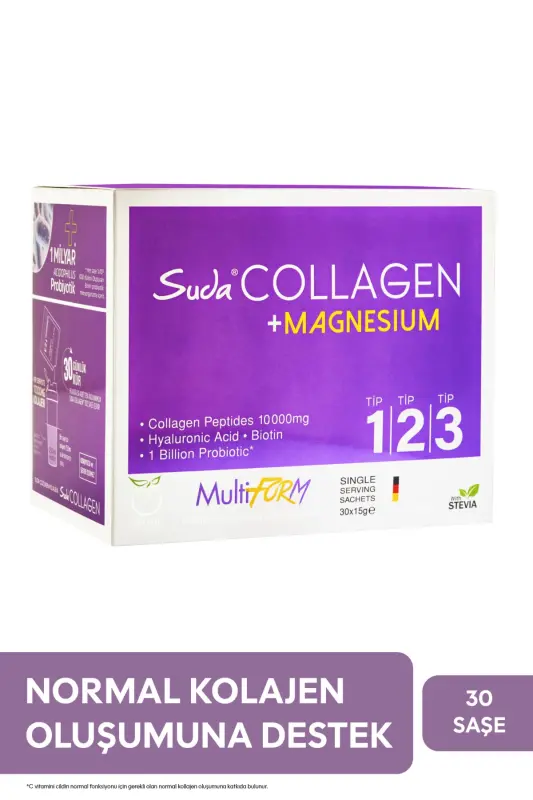 Multiform Type 1 Type 2 Type 3 Collagen & Magnesium 15gx30 Sachet - 1