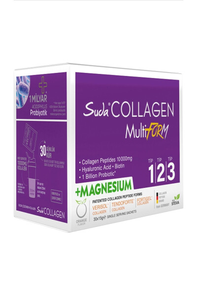 Multiform Type 1 Type 2 Type 3 Collagen & Magnesium 15gx30 Sachet - 7