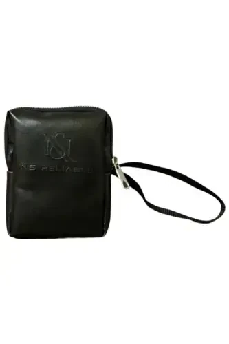 Multifunctional 3-piece Makeup Bag And 1 Piece Sponge Set - Black Patterned - 5