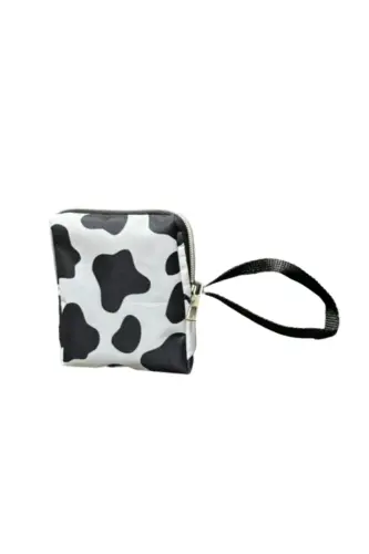 Multifunctional 3-piece Makeup Bag And 1 Piece Sponge Set-Dalmatian Pattern - 5
