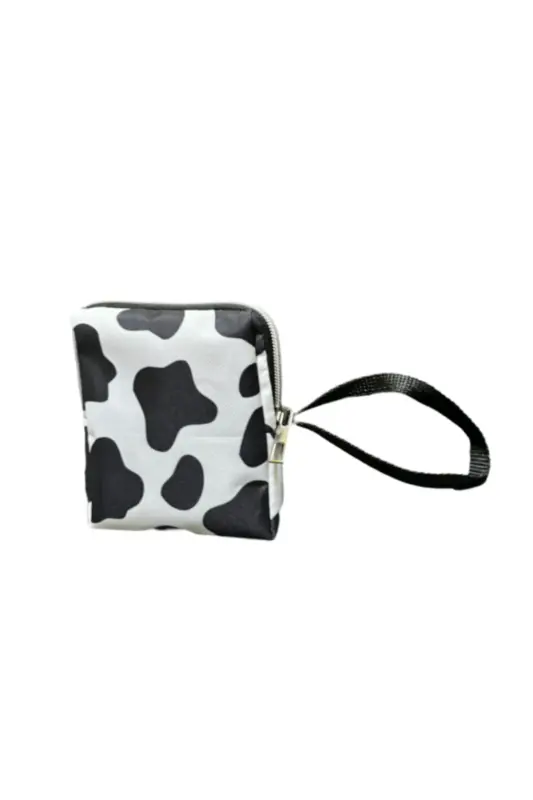Multifunctional 3-piece Makeup Bag And 1 Piece Sponge Set-Dalmatian Pattern - 5
