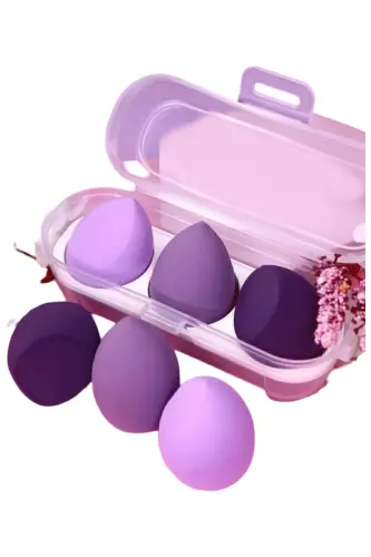 Multifunctional 3-piece Makeup Bag And 1 Piece Sponge Set-Dalmatian Pattern - 8