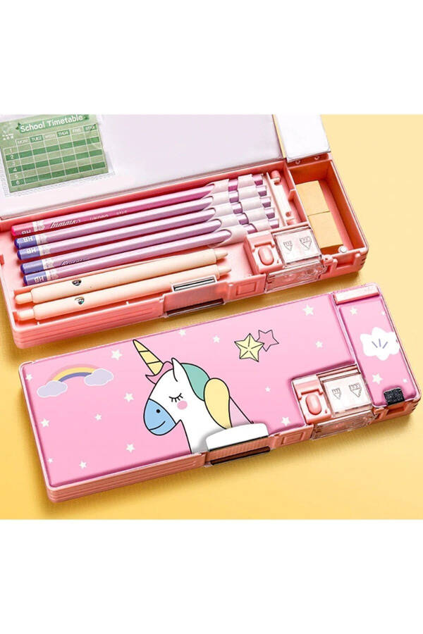 Multifunctional Pencil Case Unicorn Pink - 1