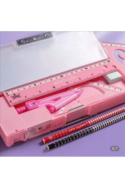 Multifunctional Pencil Case Unicorn Pink - 4