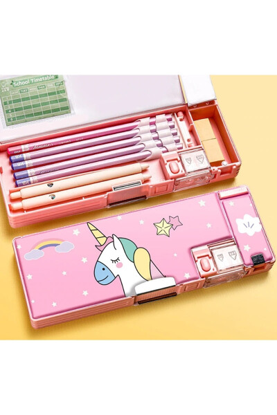 Multifunctional Pencil Case Unicorn Pink - 7