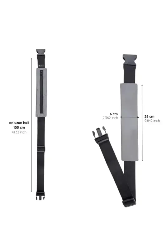 Multifunctional Reflective Athlete Waist Bag-Gray - 2