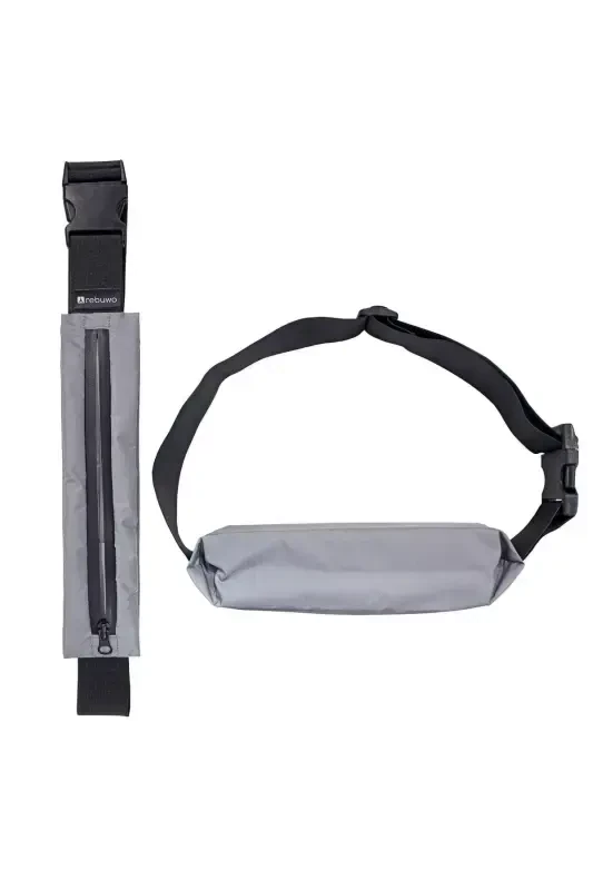 Multifunctional Reflective Athlete Waist Bag-Gray - 3