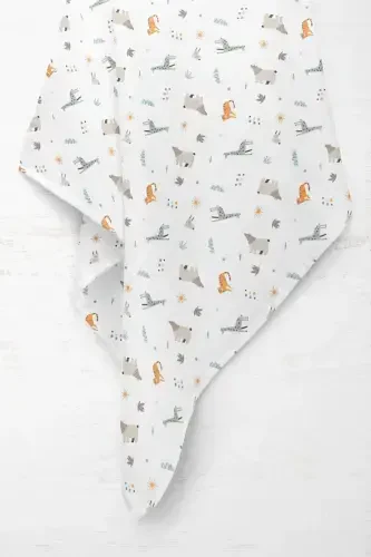 Multipurpose Muslin Baby Blanket Animal Party - Xl 75x100 Cm-Animal Party - WHEEPPO (1)
