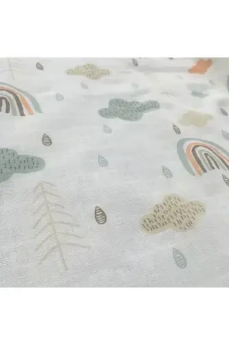 Multipurpose Muslin Baby Blanket Rainbow - Xl 75x100 Cm-Rainbow - 5