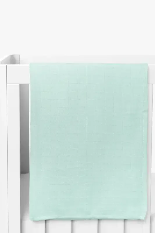 Multipurpose Muslin Baby Blanket - XXL 100x100 Cm-Turquoise - 1