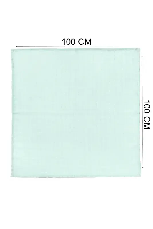 Multipurpose Muslin Baby Blanket - XXL 100x100 Cm-Turquoise - 2