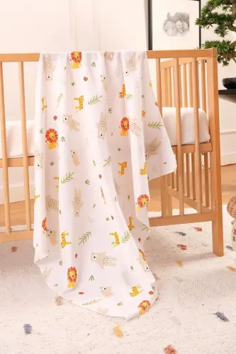 Multipurpose Muslin Swaddle & Blanket 3-Piece Set 100% Cotton Oeko-tex Certified 80x80 Cm-purple - 4