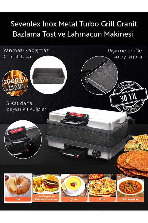 Multipurpose Toaster Lahmacun Bread Bazlama and Grill Machine - 1