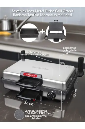Multipurpose Toaster Lahmacun Bread Bazlama and Grill Machine - SEVENLEX (1)