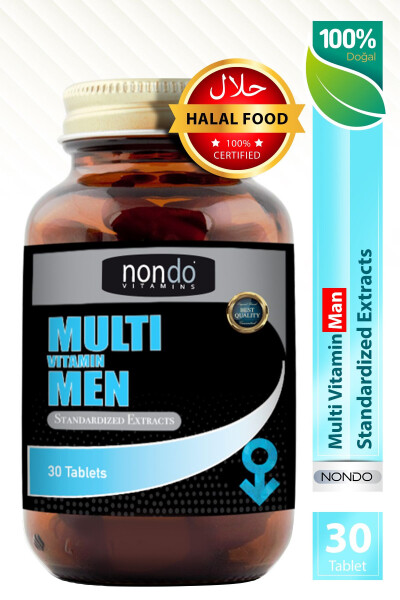 Multivitamin Erkek 30 Tablet (A,B1,B2,B3,B6,B7,B12,C,D,E,H VİTAMİNLERİ, PANAX GİNSENG, SAW PALMETTO) - 2