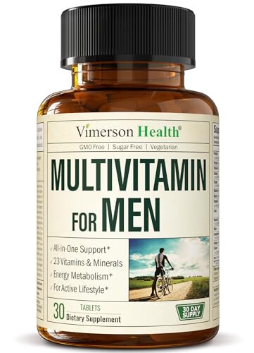 Multivitamin for Men - Men's Multivitamins & Multiminerals Supplement for Energy, Focus and Performance. Daily Men's Vitamins A, C, D, E & B12, Zinc, Calcium, Magnesium & Iron. Multi Vitamin Tablets - 4