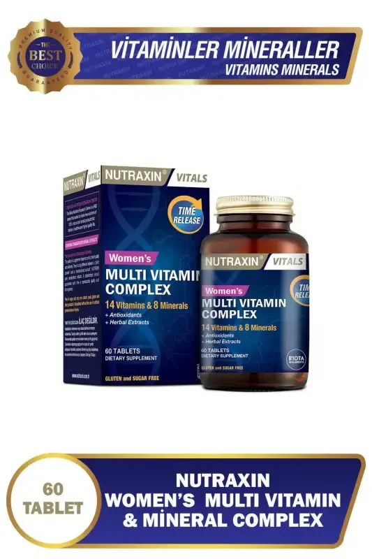 Multivitamin Mineral Kompleksi 60 Tablet Ayollar uchun - NUTRAXIN