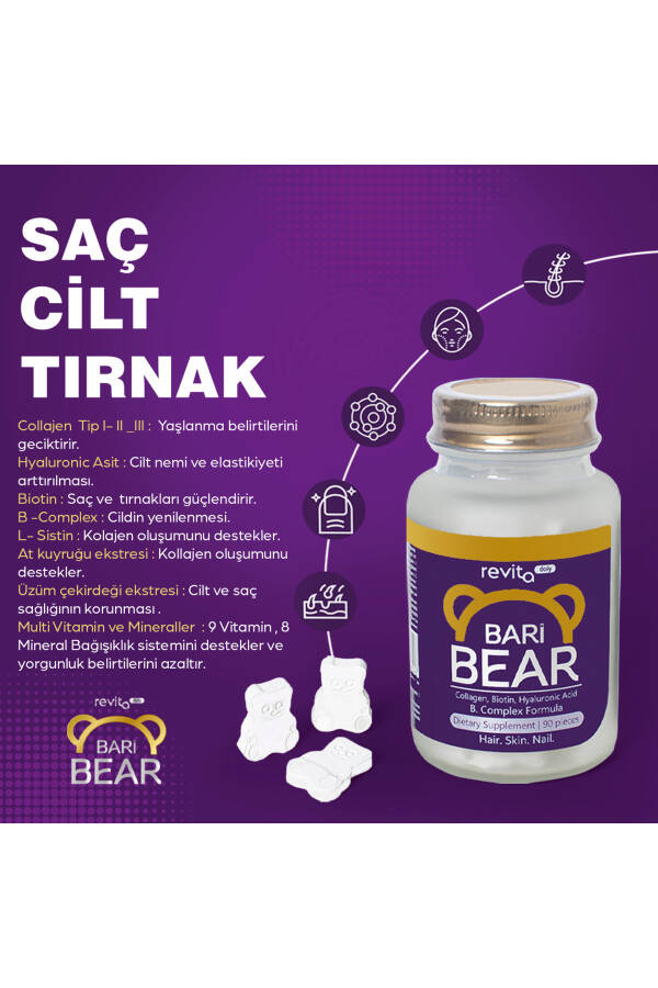 Multivitamin ve Mineralli Kolajen Takviyesi - 90 Adet Çiğnenebilir Tablet - 4