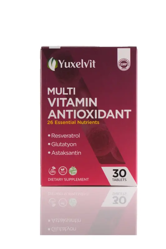 Мультивитаминный антиоксидант Ресвератрол Глутатион 30 таблеток - YUXELVIT