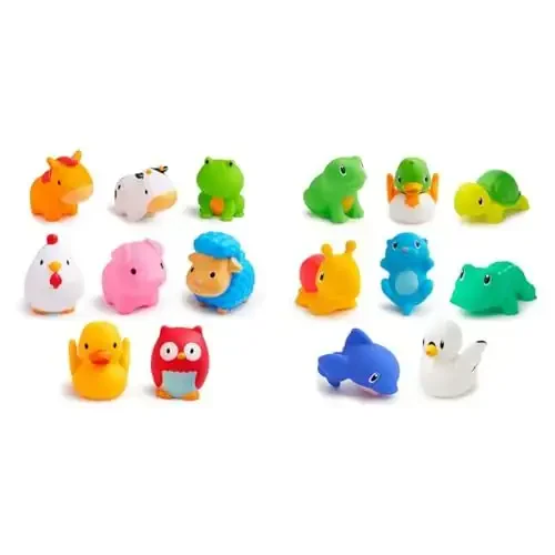 Munchkin® Baby Bath Toy Squirts, Farm™ and Lake™ Animals, 16 Pack 