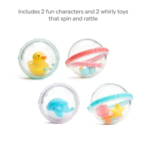 Munchkin® Float & Play Bubbles™ Baby and Toddler Bath Toy, 4 Count - 3