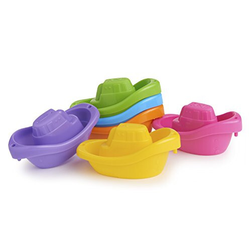 Munchkin® Küçük Tekne Tren Bebek ve Yürümeye Başlayan Çocuk Banyo Oyuncağı, 6 Parçalı Set - 1