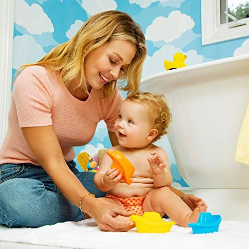 Munchkin® Little Boat Train Baby and Toddler Bath Toy, 6 Piece Set - MODAZONE (1)