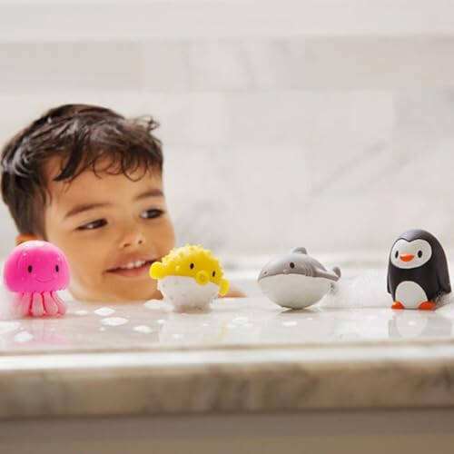 Munchkin® Ocean™ Squirts Bebek ve Yürümeye Başlayan Çocuk Banyo Oyuncakları, 8'li Paket - 3