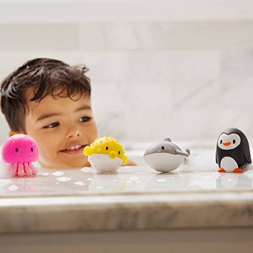 Munchkin® Ocean™ Squirts Chaqaloq va Yurishni boshlagan bolalar uchun hammom o'yinchoqlari, 8 ta to'plam - 9