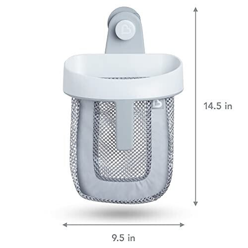 Munchkin® Super Scoop™ Hanging Bath Toy Storage with Quick Drying Mesh, Grey - 4