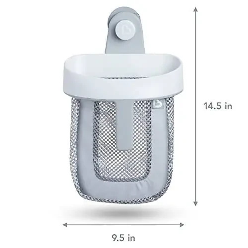 Munchkin® Super Scoop™ Hanging Bath Toy Storage with Quick Drying Mesh, Grey - 4