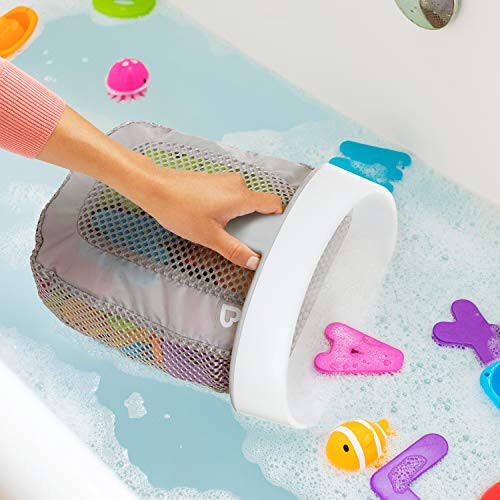 Munchkin® Super Scoop™ Hanging Bath Toy Storage with Quick Drying Mesh, Grey - 2