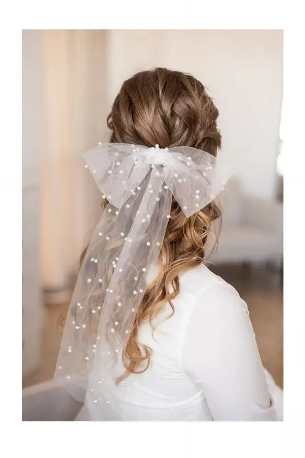 Muntazam mato, kamonli munchoqlar bilan bezatilgan kelin pardasi, munchoqlar bilan bezatilgan kelin pardasi qisqichi, muntazam mato - 1