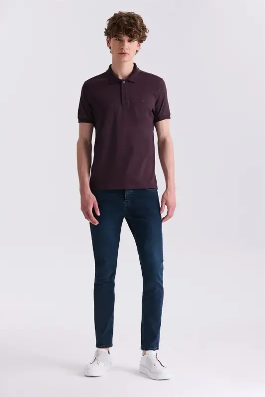 Murdum Slim Fit Polo Y воротник Futbolka - 1