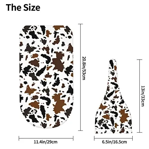 Muishi Brown Black Cow Skin Newborn Swaddle Blankets Hat Sets Soft Baby Receiving Blanket Swaddle Sack for Baby Shower Infant Boy Girl Gift - 5