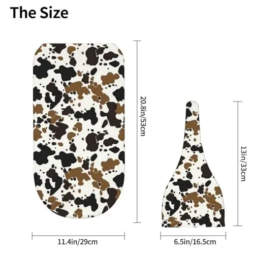 Muishi Brown Black Cow Skin Newborn Swaddle Blankets Hat Sets Soft Baby Receiving Blanket Swaddle Sack for Baby Shower Infant Boy Girl Gift - 5