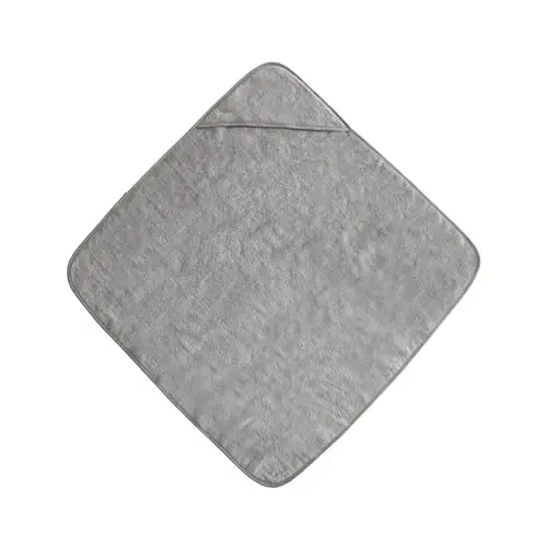 mushie Baby Hooded Towel | Organic Cotton (Gray) - MUSHIE (1)