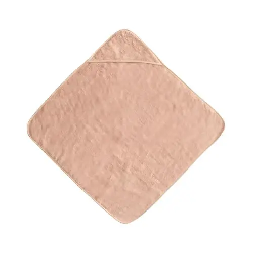 mushie Baby Hooded Towel | Organic Cotton (Blush) - 6