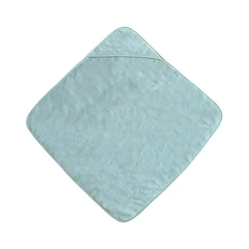 mushie Baby Hooded Towel | Organic Cotton (Sea Mist) - 2